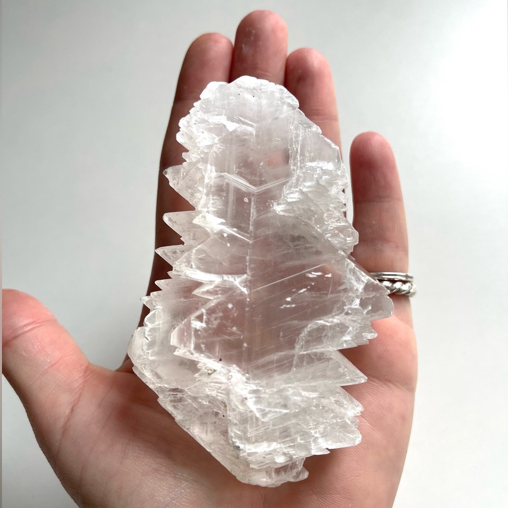 Raw Natural‎ Fishtail Selenite Crystal Gypsym Specimen Mexico 242g spirituality